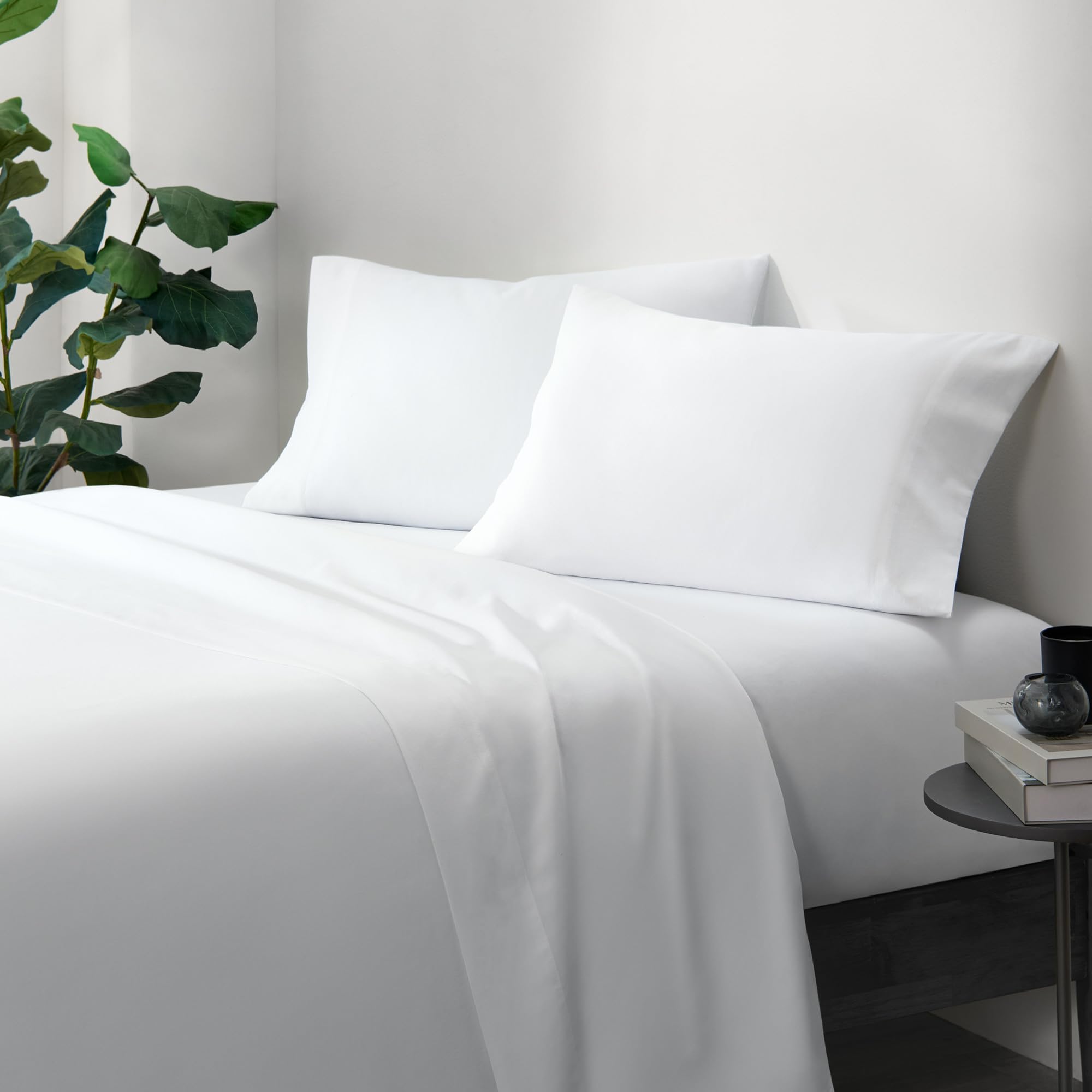 【新品未使用】DKNY シーツカバーセット Amazon.com: DKNY Cooling Washed Microfiber Sheet Set, Queen, White